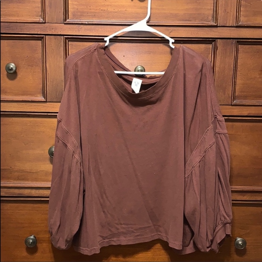 Free People long sleeve flowy shirt